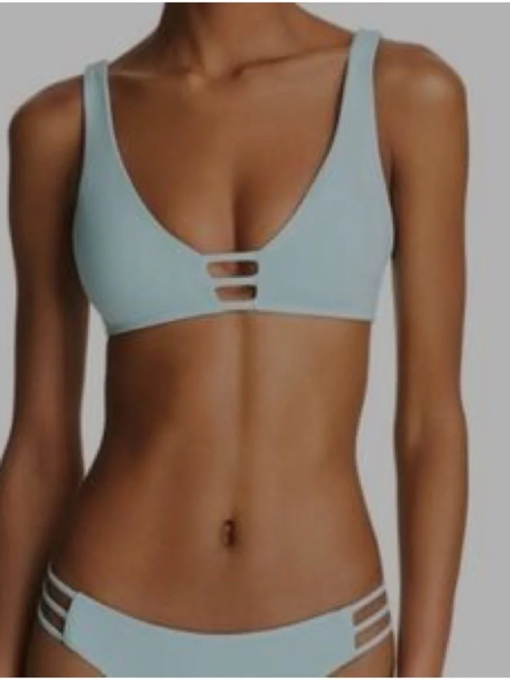 Light Blue Women's Bikini Set - Sleek Two-Piece Swimwear